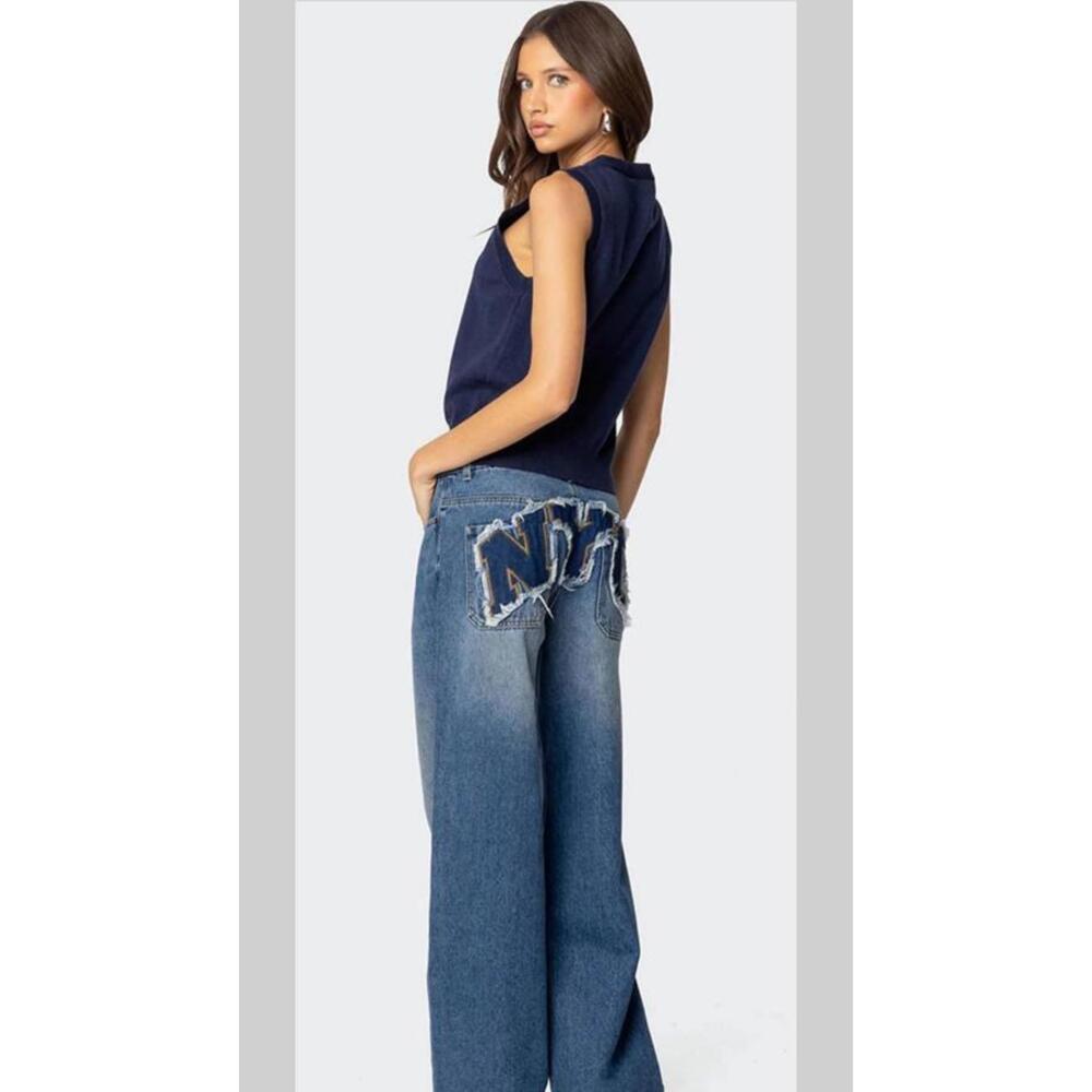 NWT Edikted NYC Washed Low Rise Jeans Size S